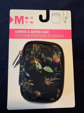 NWT MYtagalongs Floral earbud AirPod zipper case pouch